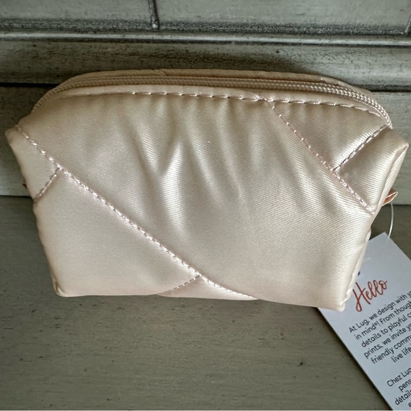 🌹⭐️ NWT Lug Choo Choo Mini Pill Box / Pouch in Metallic Rose Gold ⭐️🌹 - Picture 2 of 7